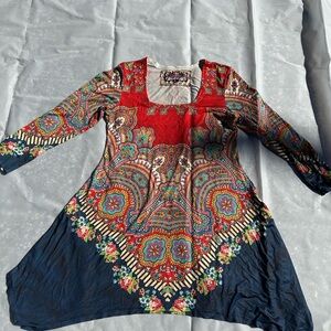 Colorful Patterned Women's Tunic